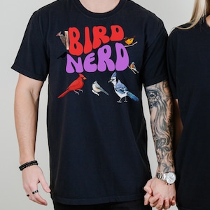 Bird Nerd Tee, For Bird Lovers, Nature Enthusiasts, Birdwatching Events, Animal Lover T-shirt, Bird Watcher shirt, cute bird tshirt