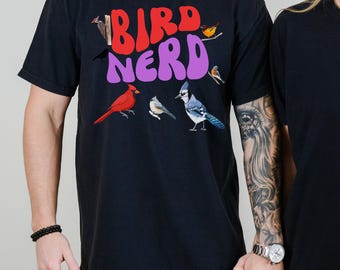 Bird Nerd Tee, For Bird Lovers, Nature Enthusiasts, Birdwatching Events, Animal Lover T-shirt, Bird Watcher shirt, cute bird tshirt