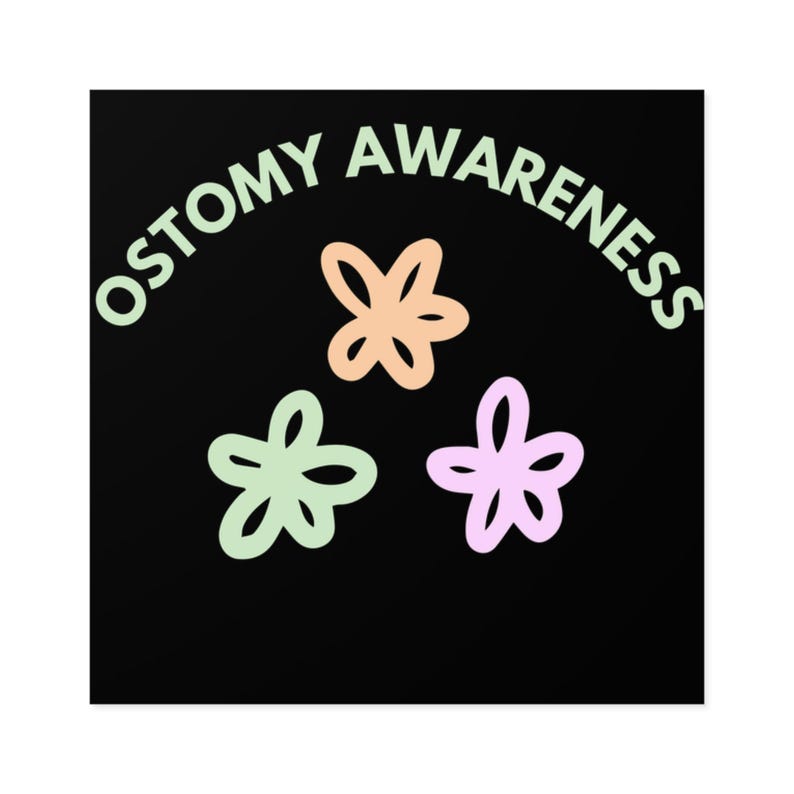 Ostomy Awareness Square Stickers and Magnets, Supportive Stickers and ...