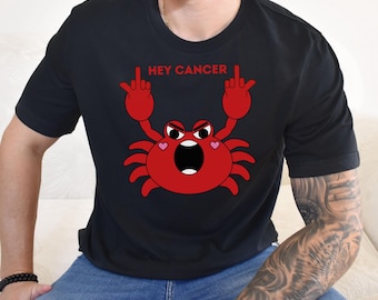 Cancer Awareness Tee, Support Cancer Fighters, Fight Cancer, Lobster Middle Finger, Funny Shirt for Cancer Empowerment