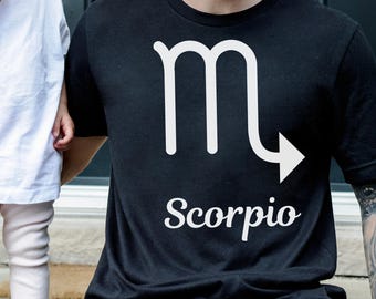Scorpio Zodiac Tee - Astrology Lovers, Horoscope Shirt with Zodiac Symbol for Scorpio Late October Early November Birthdays-Scorpio Sign