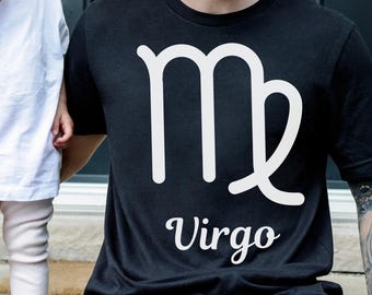 Virgo Zodiac Tee - Astrology Lovers, Horoscope Shirt with Zodiac Symbol for Virgo Late August Early September Birthdays-Virgo Sign of Zodiac