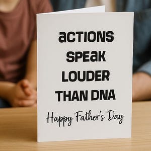 Carte papa drôle en bonus - Actions > ADN - Fête des pères du beau-père imprimable - Téléchargement instantané du PDF