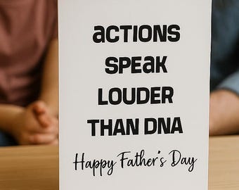 Tarjeta divertida de regalo para papá - Acciones > ADN - Imprimible para el Día del Padre - Descarga instantánea en PDF