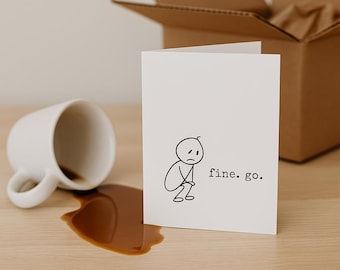 Tarjeta de jubilación divertida: Despedida sarcástica para un compañero de trabajo (Descarga digital)