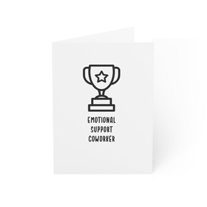 Carte drôle de collègue de soutien émotionnel Cartes imprimables à téléchargement numérique pour les collègues Carte humour de bureau