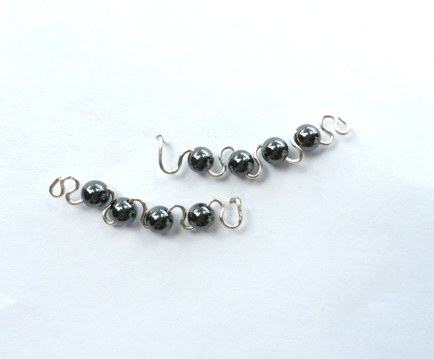 How to Make Swirly Ear Crawlers, Tutorial for 1 Pair Jewelry TUTORIAL, Ear Climbers, Ear Sweeps