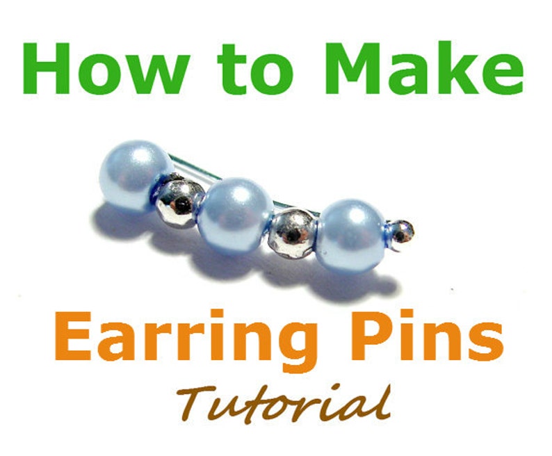 How to Make Earring Pins Jewelry Tutorial Bobby Pin Etsy