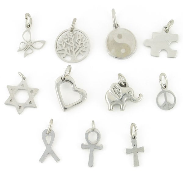 Make A Statement Charms - Charms For Medical Bracelets - Cross - Tree of Life - Peace Charm - Autism Puzzle Charm - Awareness Ribbon Charm