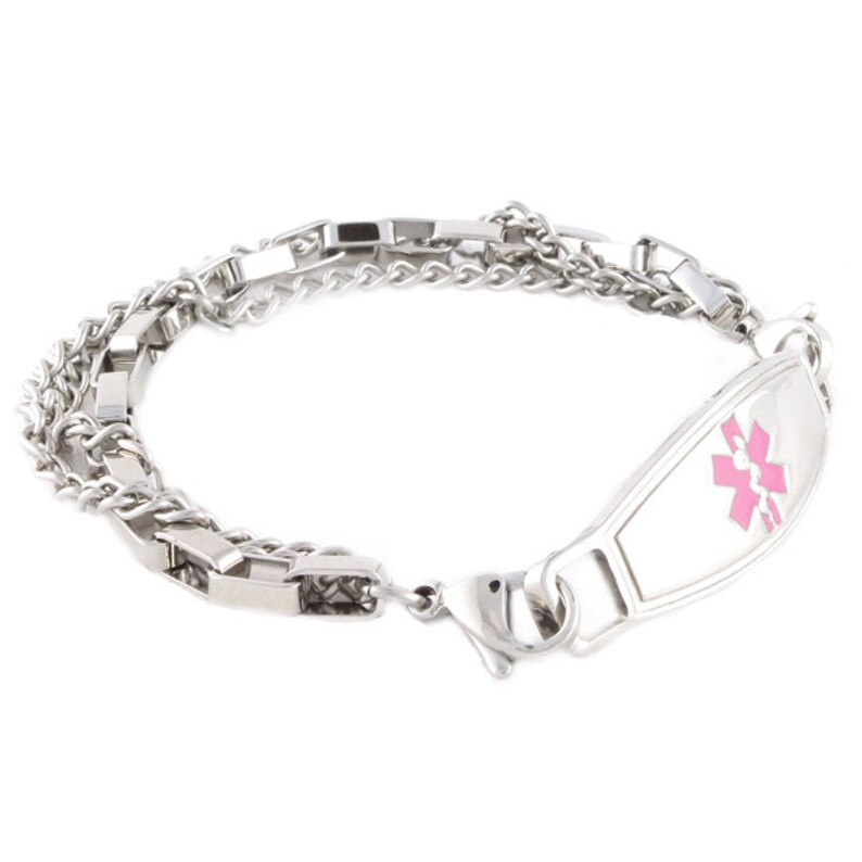 Medical ID Bracelet Allergy Bracelet Diabetes Bracelet Medic Alert Bracelet Lymphedema Bracelet Chain Bracelet Medic Alert -Trip