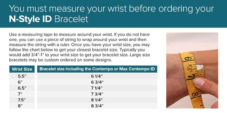 Medical ID Bracelet Interchangeable Medic Alert Bracelet -Unisex -Replacement Bracelet -OCEAN Stainless Steel Triple Cable Bracelet
