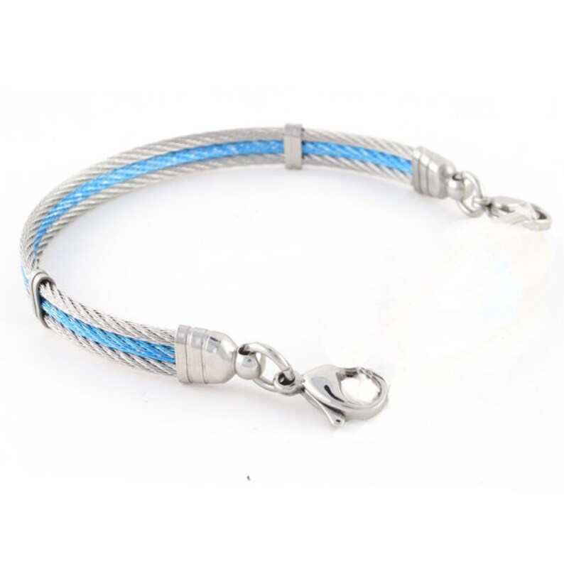 Medical ID Bracelet Interchangeable Medic Alert Bracelet -Unisex -Replacement Bracelet -OCEAN Stainless Steel Triple Cable Bracelet