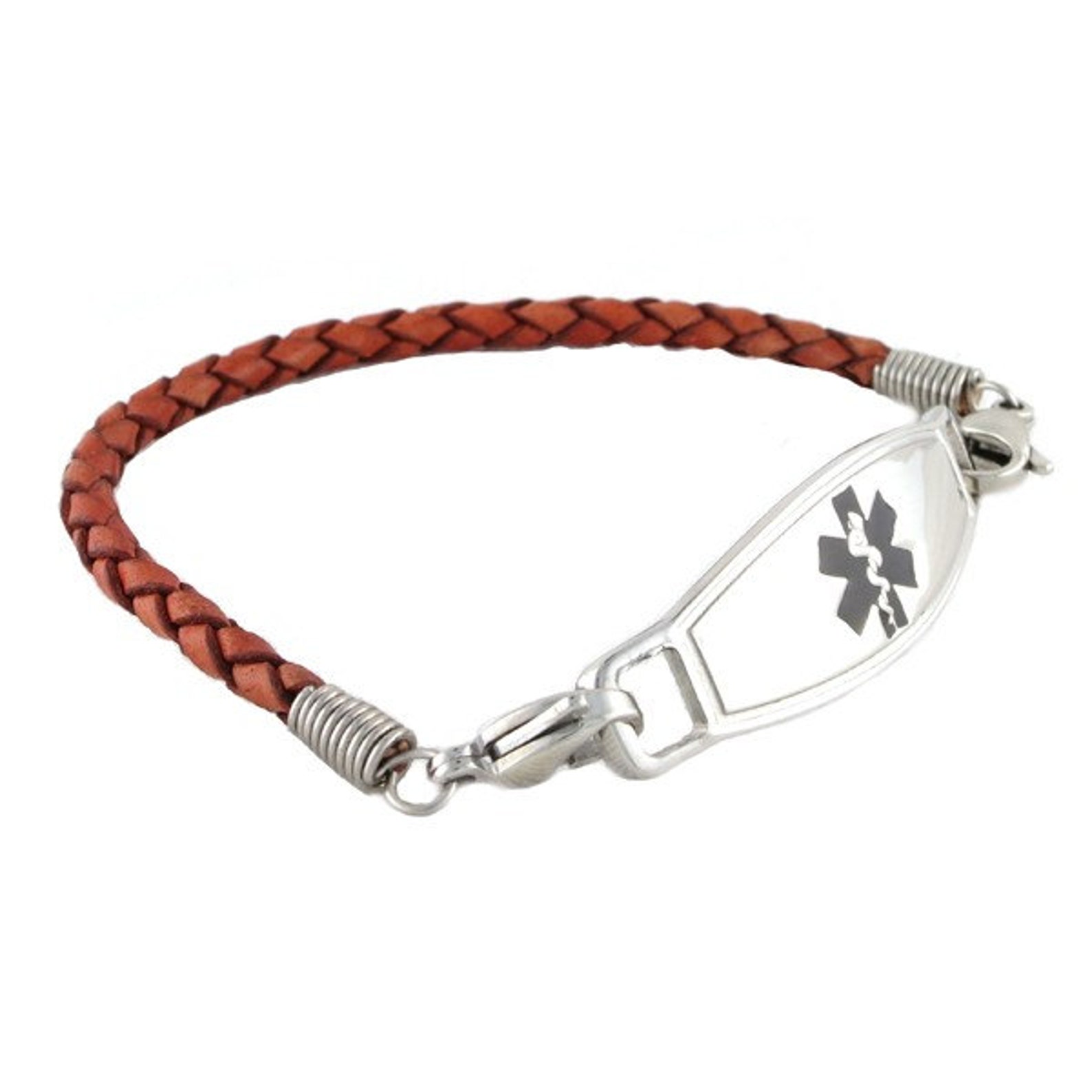 Leather Medical Alert Bracelet Medical Bracelet Medical Etsy