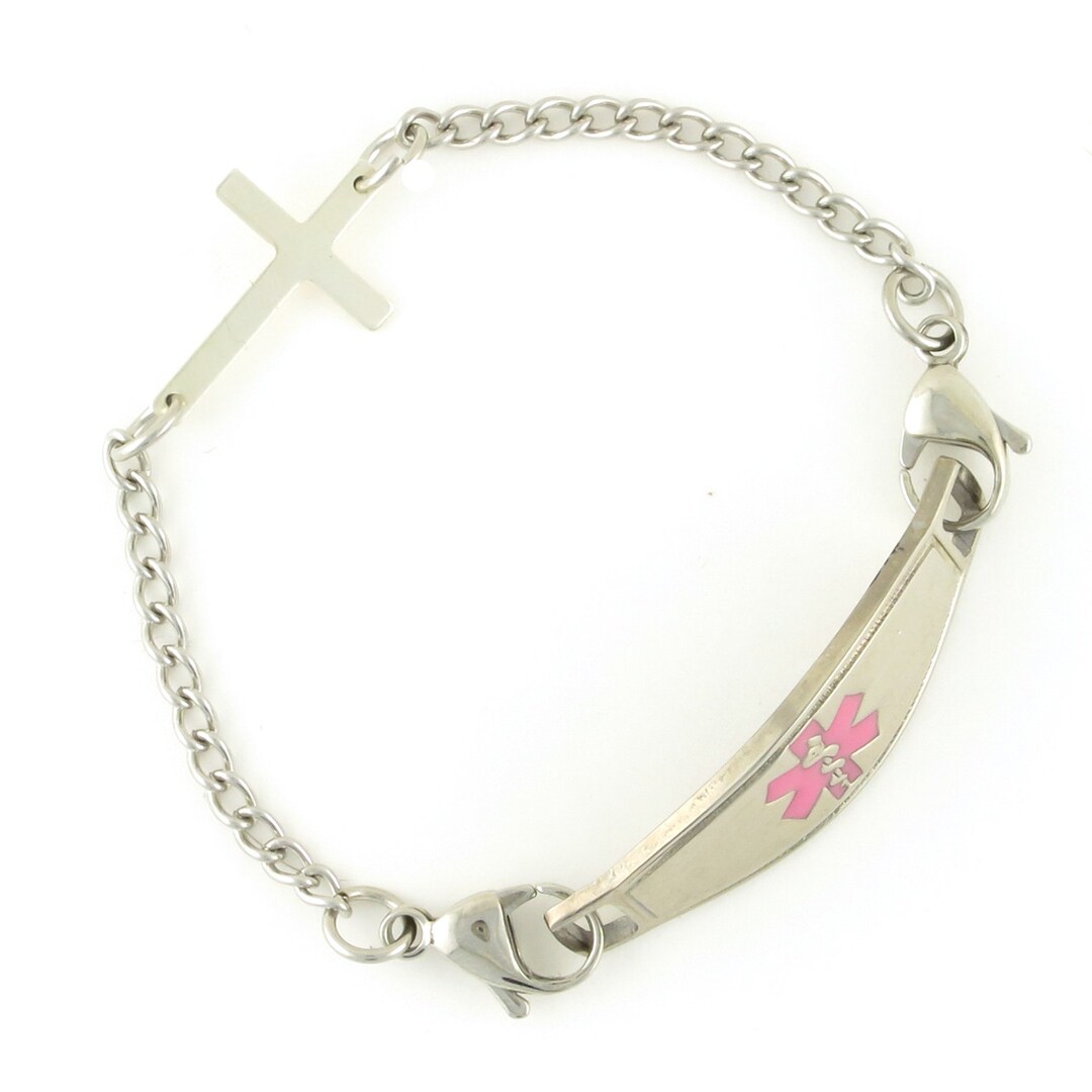 Bracelet D'alerte Médicale UNICGIFT - Gravure Personnalisable, Acier Inoxydable Et Silicone
