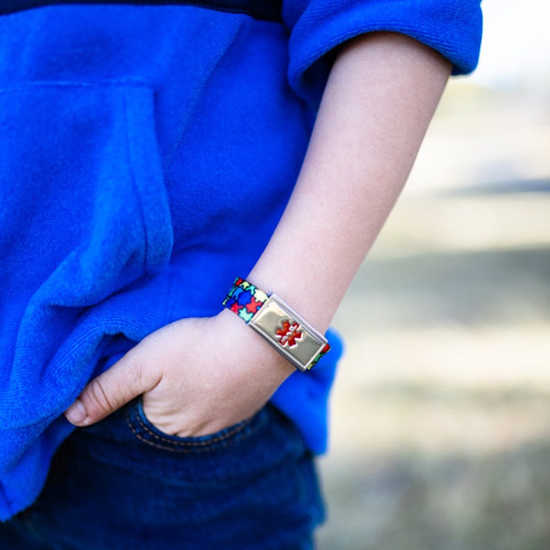 Autism Alert Bracelet Medical ID Bracelet Kids Adjustable Etsy