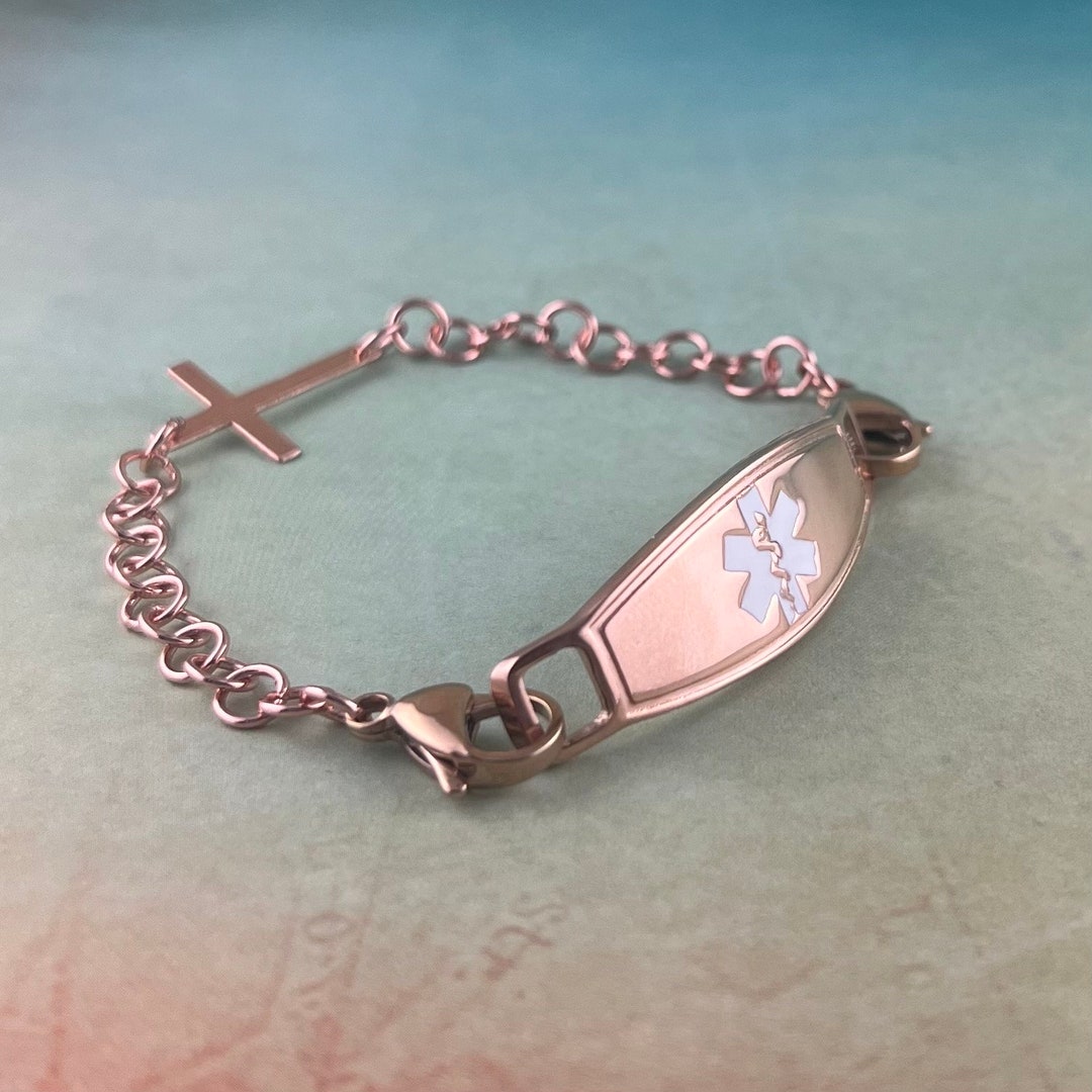 Medical Alert Bracelet, Medical ID Bracelet for Women, Diabetes