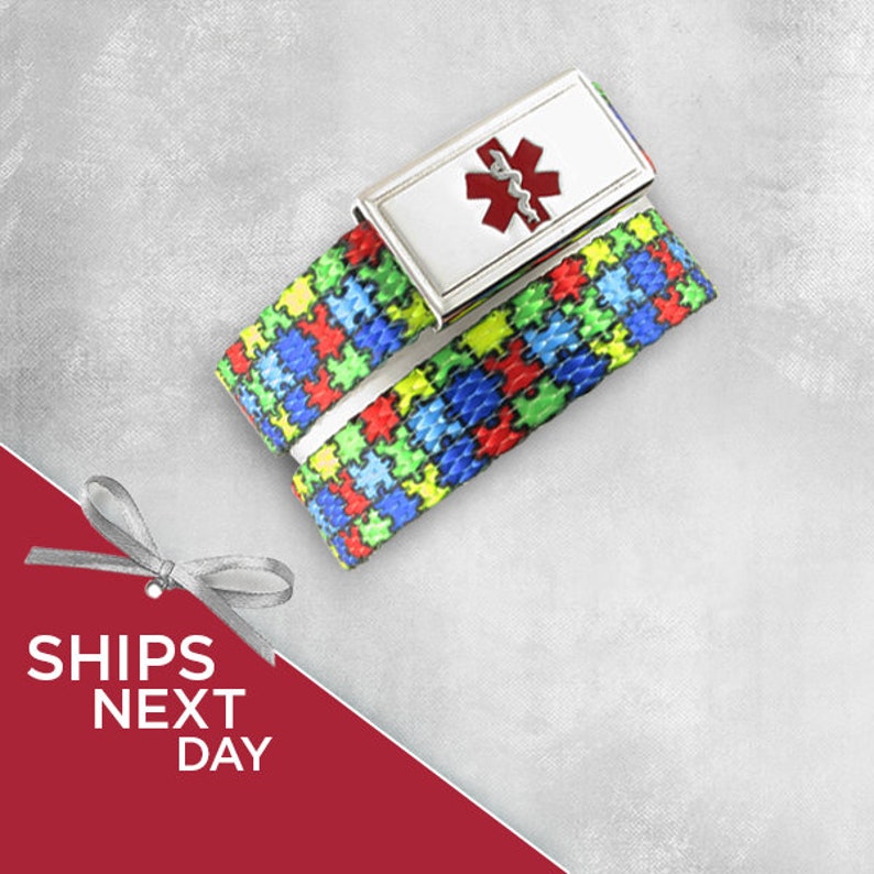 Autism Alert Bracelet Medical ID Bracelet Kids Adjustable Etsy