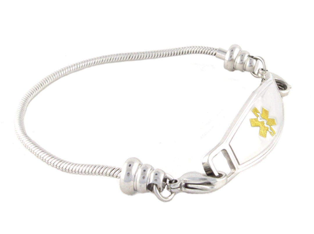 Medical ID Bracelet for Women Medical Alert Bracelet 8.75 Bracelet Pan dora Style Etsy