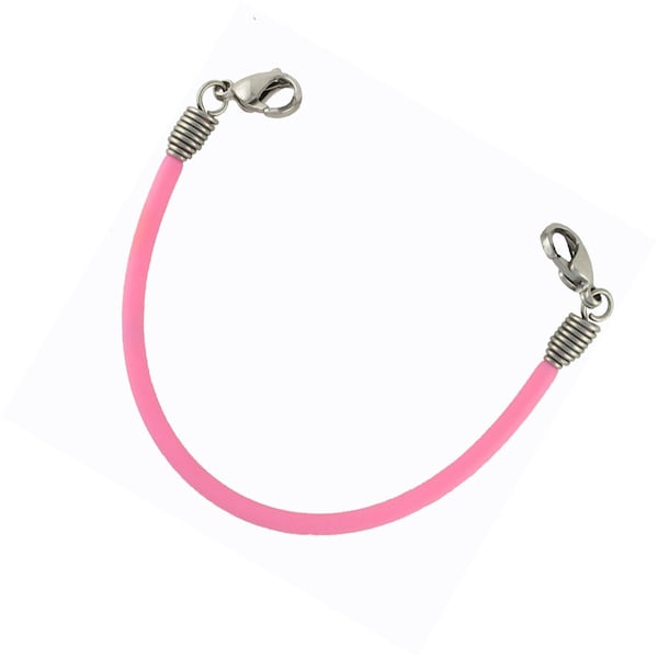 Replacement Medical Alert Bracelet Women, Interchangeable Bracelet for Medical ID Tag ~ Pink Rubber