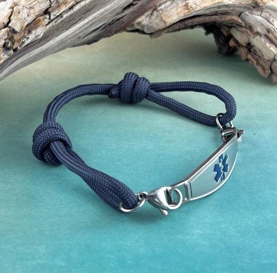 Paracord Medical Alert Bracelet Medic Alert Bracelet for Men