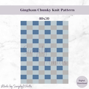 Gingham - Mönster för fingerstickning/tjockstickad filt