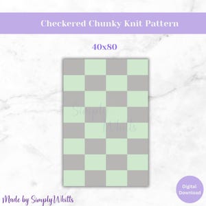 Checkered Blocks - Finger Knitting/Chunky Knit Blanket Pattern