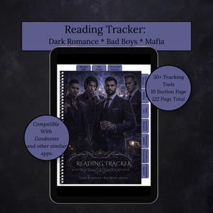 Agenda digital de lectura "Romance oscuro, mafia, chicos malos" / PDF de GoodNotes / Regalo de BookTok