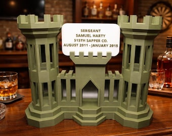 3D Printed Engineer Castle With Custom Name Plate
