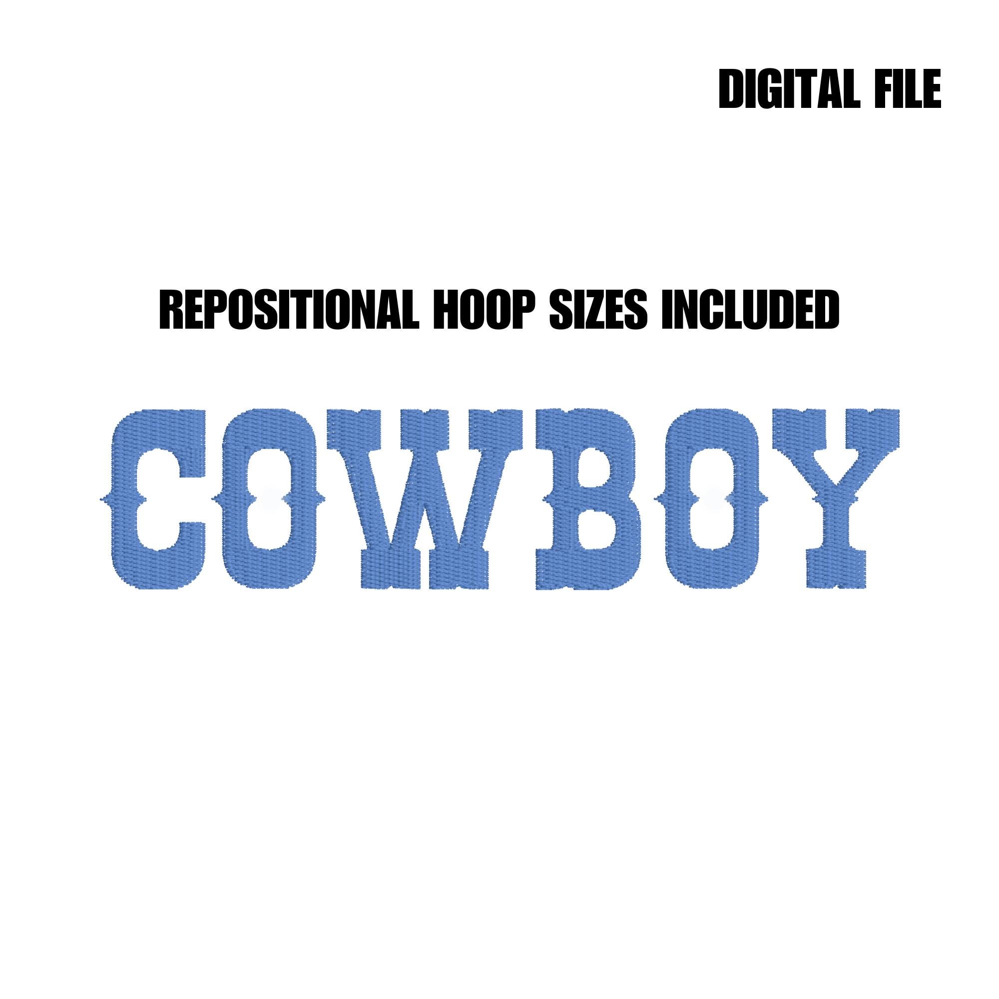Western Embroidery Design, 3 Sizes, Cowboy Embroidery Design, Machine Embroidery Design, Country Embroidery Design, Instant Download