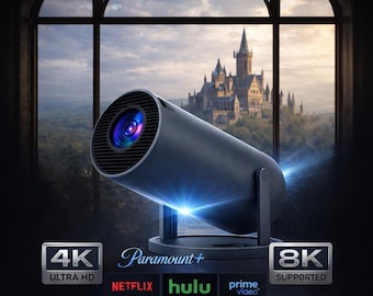 Mini Portable Projector for Movie Nights | Dorm Room Cinema | Outdoor Movie Projector | Gift for Film Lovers