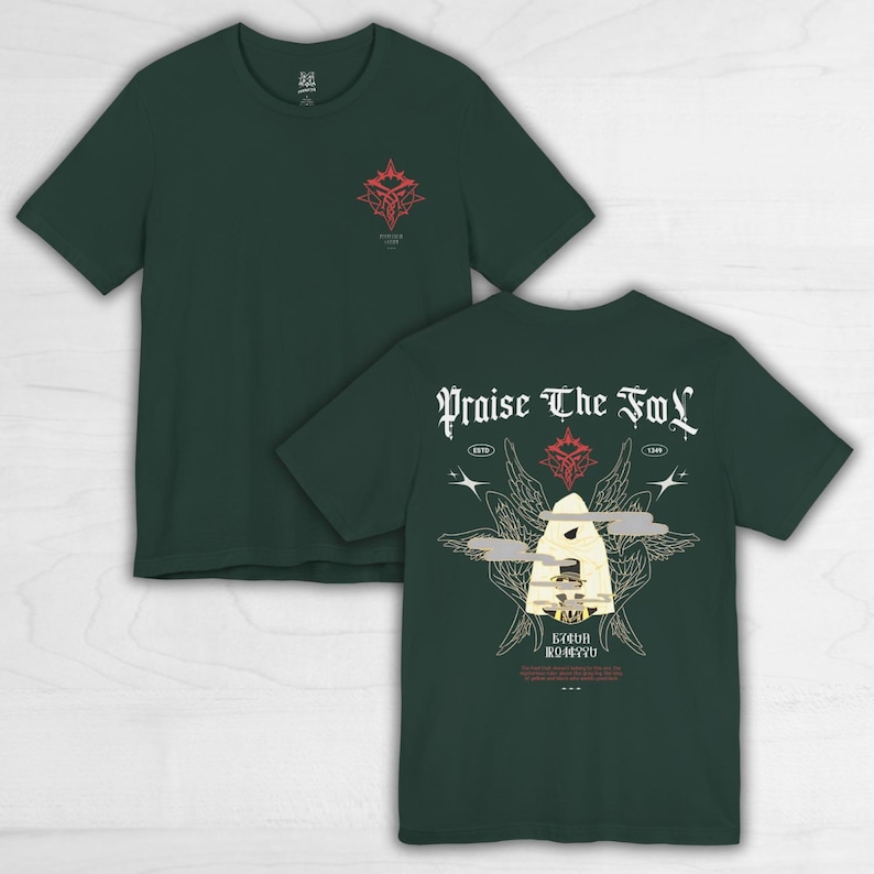 Praise The Fool Unisex T-shirt, Lord Of The Mysteries Shirt, Klein Moretti Tee, Lotm merch, Light Novel T shirt, Anime / Donghua, Gift for x Forest