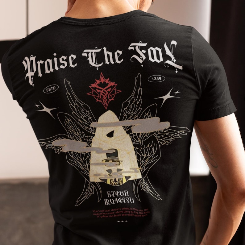 Praise The Fool Unisex T-shirt, Lord Of The Mysteries Shirt, Klein Moretti Tee, Lotm merch, Light Novel T shirt, Anime / Donghua, Gift for x image 2