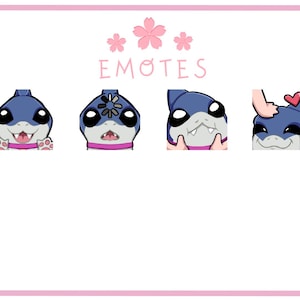 Jeff the Shark Emotes | Twitch and Discord | Instant Download