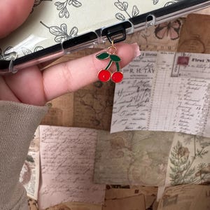 Kindle/Tablet USB-C Dust Plug Anhänger-- Kirsche