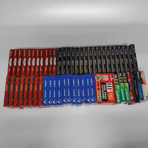 Vintage Sony Blank Audio Cassette Tape Lot: Unused Recording Tapes - 50 Pack
