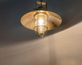 Messing industriële hanglamp – hangende plafondlamp in vintage stijl voor thuis en commercieel gebruik