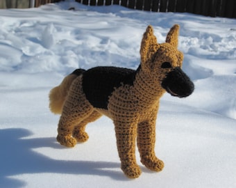 German Shepherd PDF Crochet Pattern  - Digital Download - ENGLISH ONLY