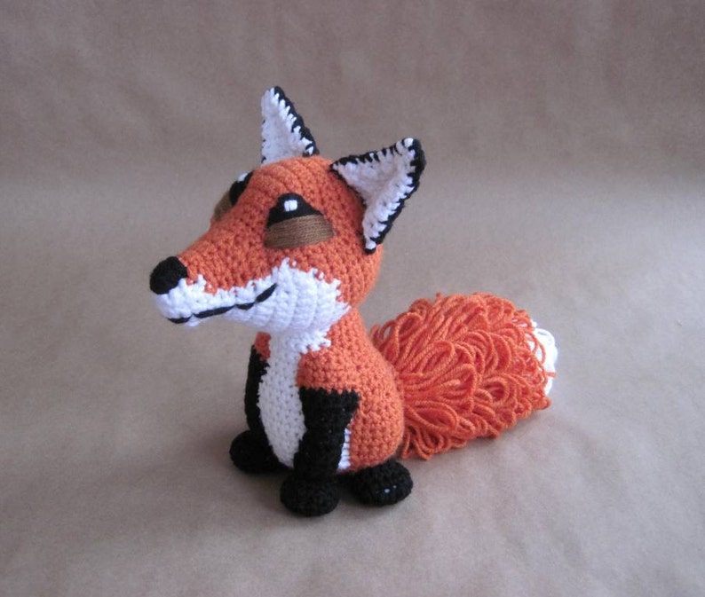 Crocheted Red Fox PDF Pattern Digital Download ENGLISH ONLY image 1