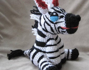 Crocheted Zebra PDF Pattern - Digital Download - ENGLISH ONLY