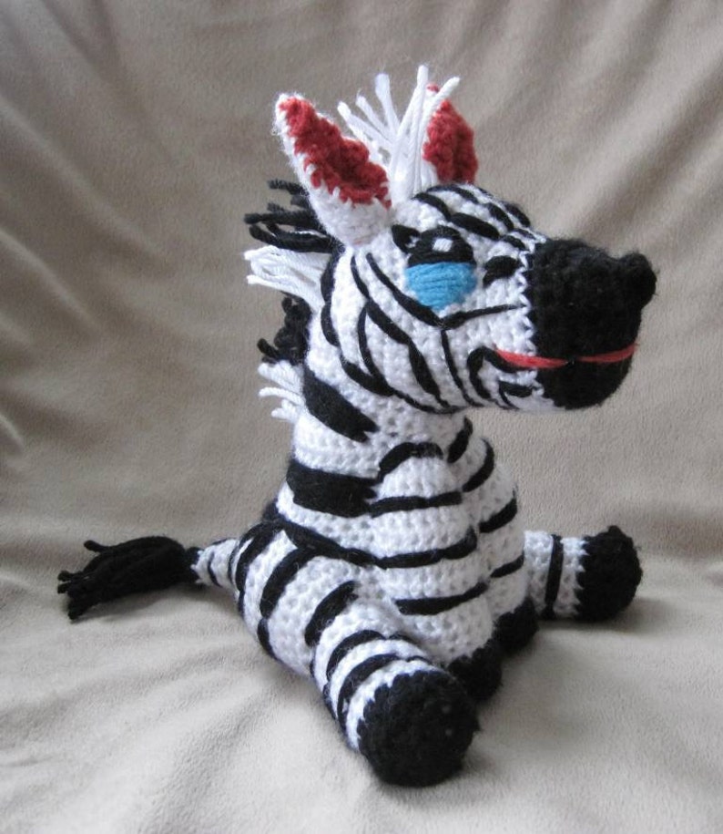 Crocheted Zebra PDF Pattern Digital Download ENGLISH ONLY Etsy