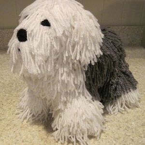 Crocheted Old English Sheepdog PDF Pattern Digital Download ENGLISH ONLY image 1