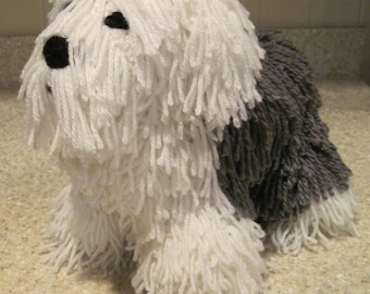 Crocheted Old English Sheepdog PDF Pattern - Digital Download - ENGLISH ONLY