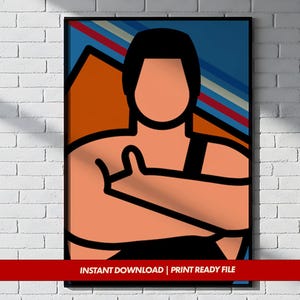 Andre the Giant WM III Illustration Poster • Digitaler Download