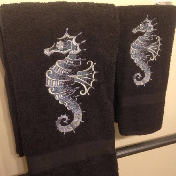 Seahorse Bath Decor Etsy