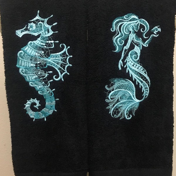 Mermaid Hand Towel Etsy