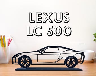 Lexus LC 500 Custom Name Model decor for office and bookshelf decor for car lover and Lexus enthusiast wireframe mode for man cave
