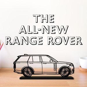 Décoration de bureau avec nom personnalisé Range Rover 2022 pour décoration d&#39;étagère de bureau pour amateur de voitures et modèle de fan de Range Rover pour homme cave silhouette L460