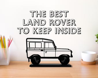 Land Rover Model Custom Name desk decor for office bookshelf decor for car lover & Land Rover fan wireframe model and stand for man cave