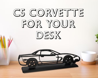 C5 Corvette Model, Corvette Fan, Personalized, Custom, Decor for office and bookshelf decor for car lover and Corvette enthusiast, 1997-2004