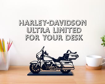 Harley-Davidson Ultra Limited Motorcycle Model Silhouette for your Desk, For Office, For Bookshelf, Personalized Bike gift, Motorcycle gift